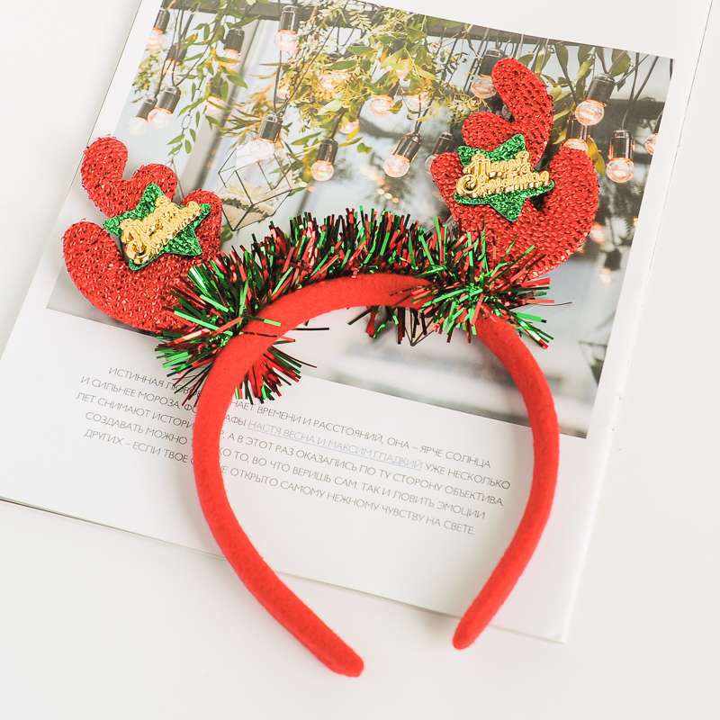 Cartoon Style Antlers Cloth Handmade Hair Band 1 Piece