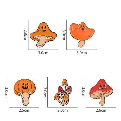 Cartoon Style Basic Cartoon Character Mushroom Alloy Stoving Varnish Unisex Brooches