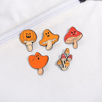 Cartoon Style Basic Cartoon Character Mushroom Alloy Stoving Varnish Unisex Brooches