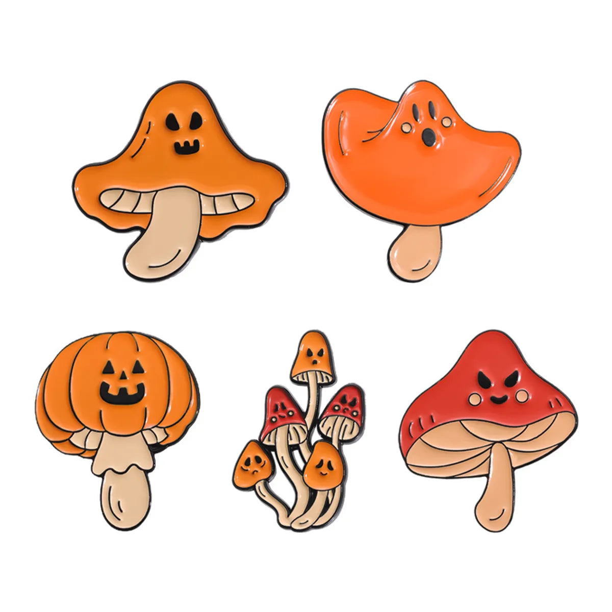 Cartoon Style Basic Cartoon Character Mushroom Alloy Stoving Varnish Unisex Brooches