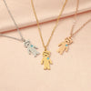 Wholesale Jewelry Cartoon Style Basic Streetwear Geometric Customization Laser Engraving Stainless Steel Zircon 18K Gold Plated Plating Inlay Pendant Necklace