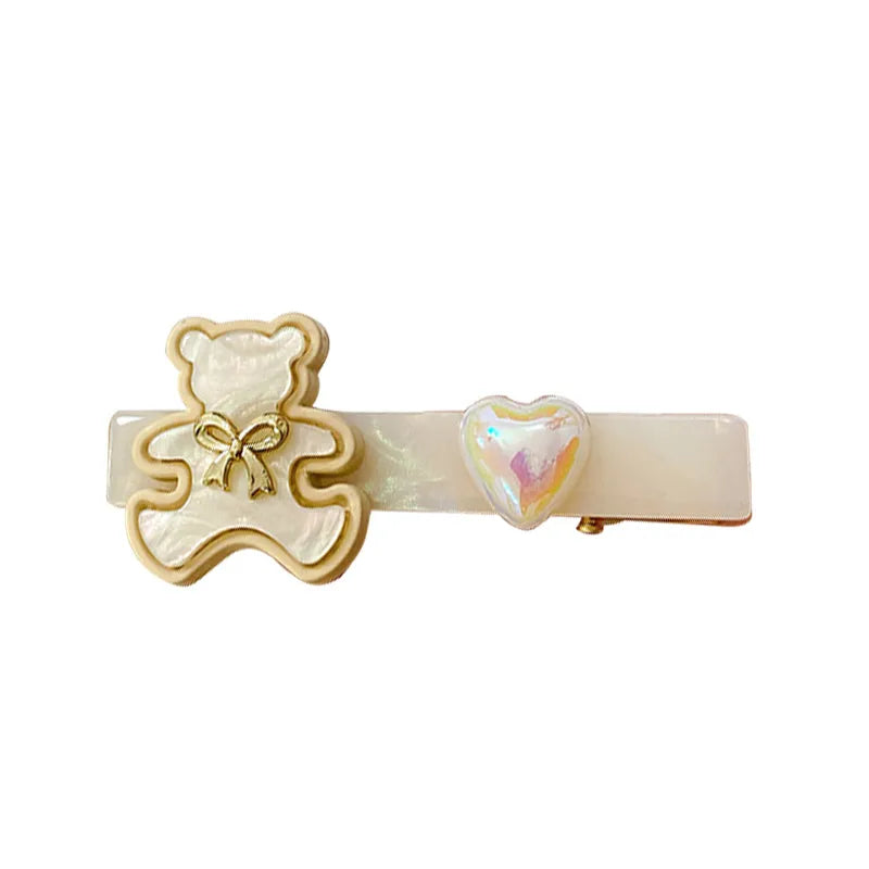 Cartoon Style Bear Alloy Stoving Varnish Hair Clip 1 Piece