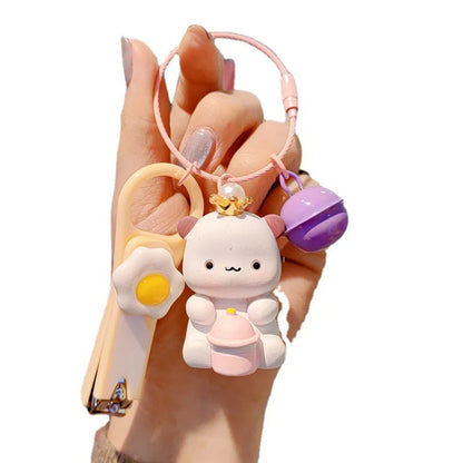 Cartoon Style Bear Resin Women'S Bag Pendant Keychain