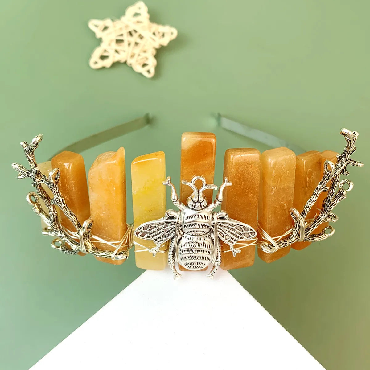 Cartoon Style Bee Crystal Patchwork Hair Band