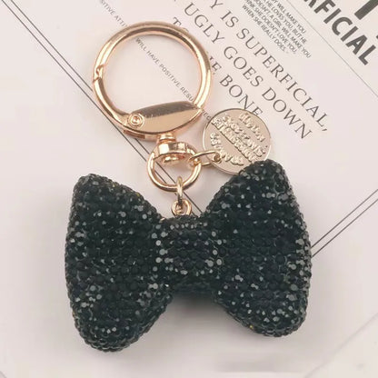 Cartoon Style Bow Knot Alloy Inlay Zircon Women'S Keychain