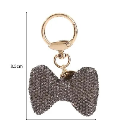 Cartoon Style Bow Knot Alloy Inlay Zircon Women'S Keychain