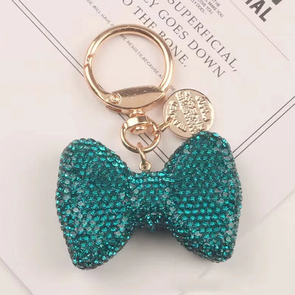 Cartoon Style Bow Knot Alloy Inlay Zircon Women'S Keychain