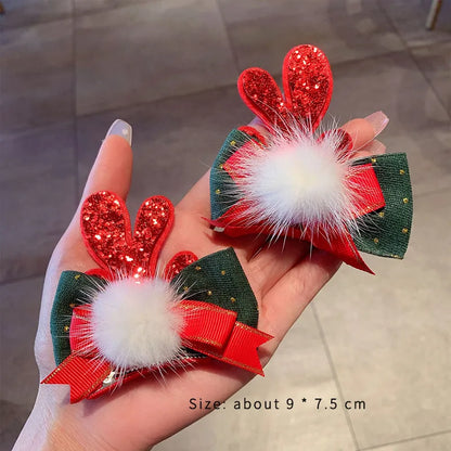 Cartoon Style Bow Knot Synthetic Fibre Alloy Three-Dimensional Hair Clip Hair Band