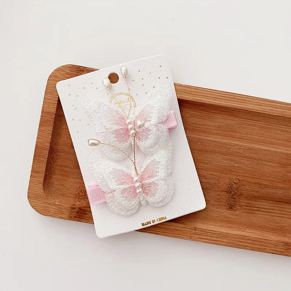 Cartoon Style Butterfly Cloth Hair Clip