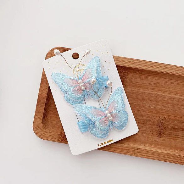 Cartoon Style Butterfly Cloth Hair Clip