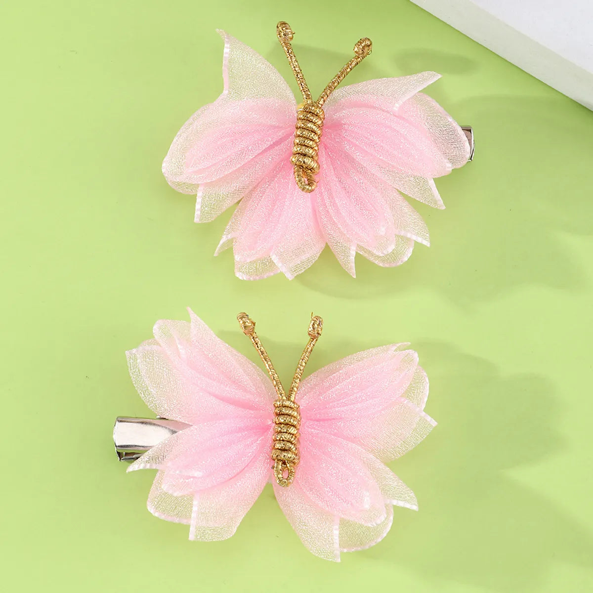 Kid'S Cartoon Style Butterfly Cloth Knitting Hair Clip