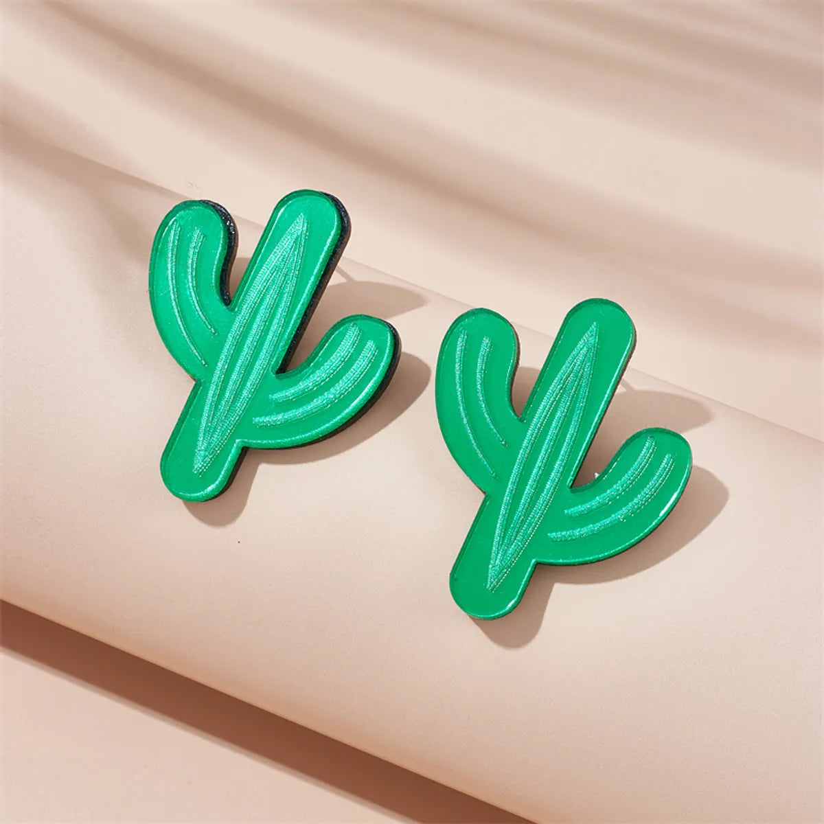 Cartoon Style Cactus Arylic Women's Ear Studs