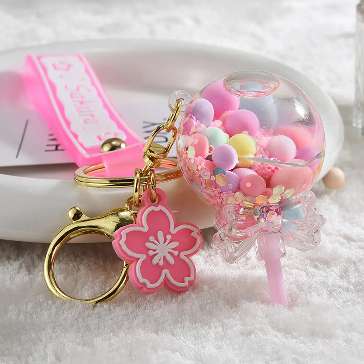 Cartoon Style Candy Arylic Women'S Bag Pendant Keychain