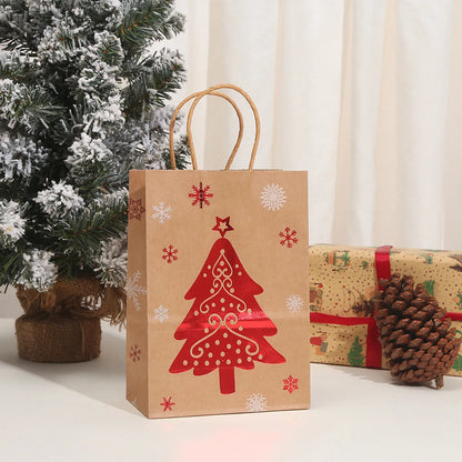 Cartoon Style Cartoon Brown Paper Christmas Party Gift Bags