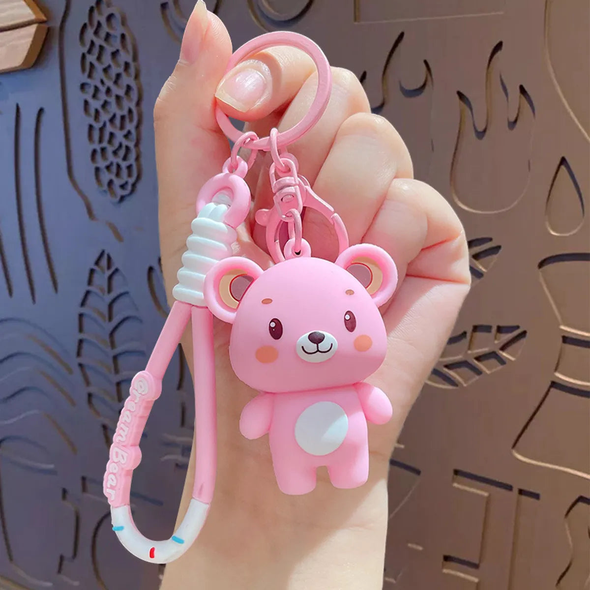 Cartoon Style Cartoon Character Bear PVC Alloy Women'S Keychain