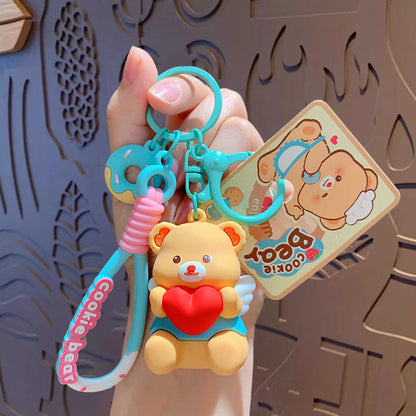 Cartoon Style Cartoon Character Bear PVC Alloy Women'S Keychain