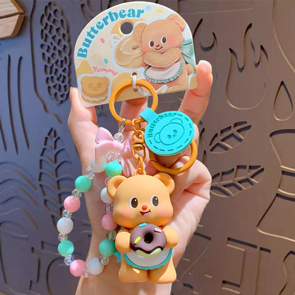 Cartoon Style Cartoon Character Bear PVC Alloy Women'S Keychain