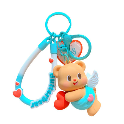 Cartoon Style Cartoon Character Bear PVC Alloy Women'S Keychain