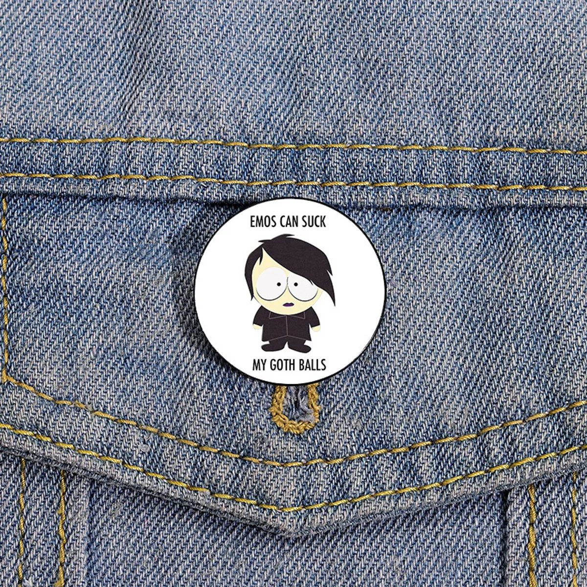 Cartoon Style Cartoon Character Metal Printing Women'S Brooches