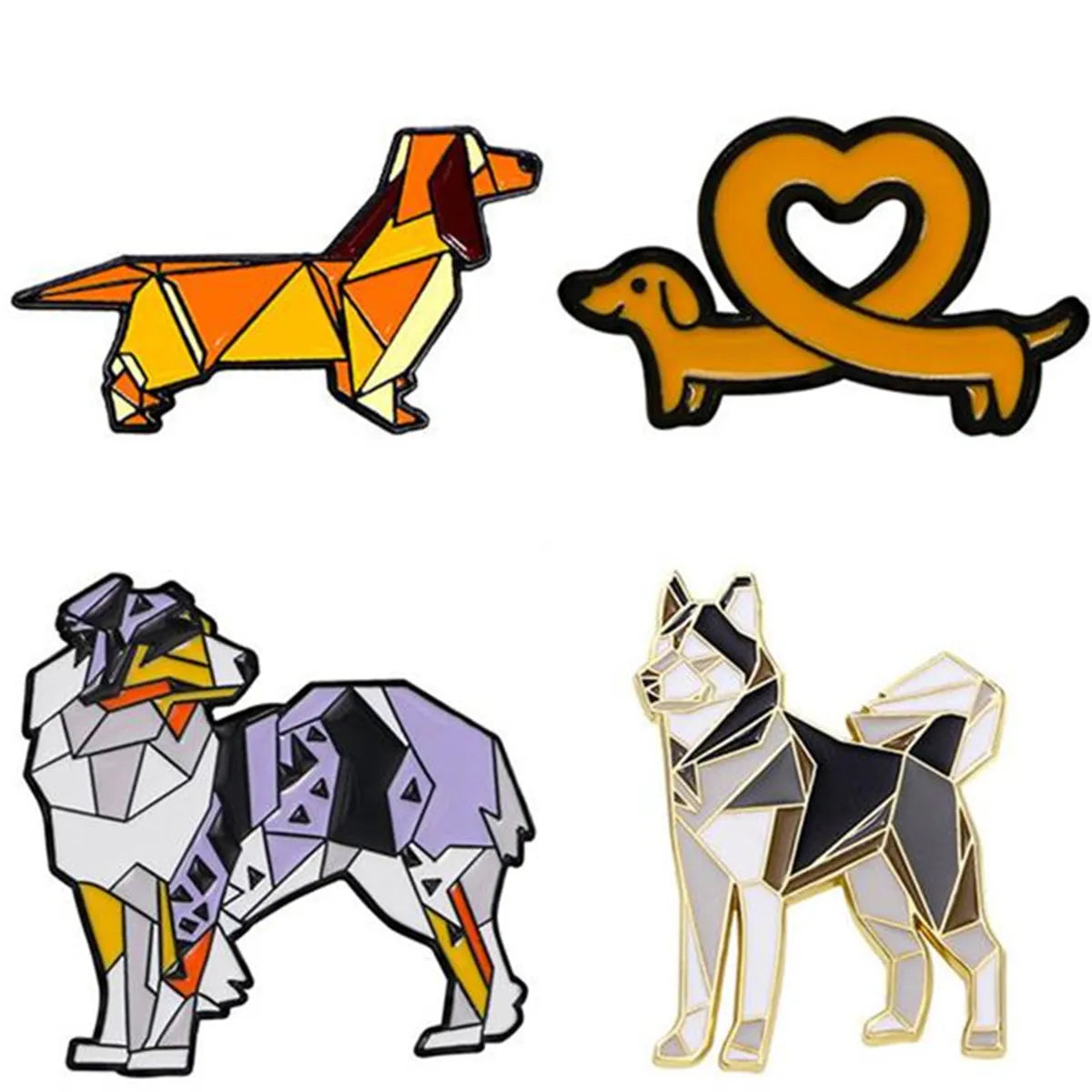 Cartoon Style Cartoon Dog Cat Alloy Unisex Brooches Collar Pin