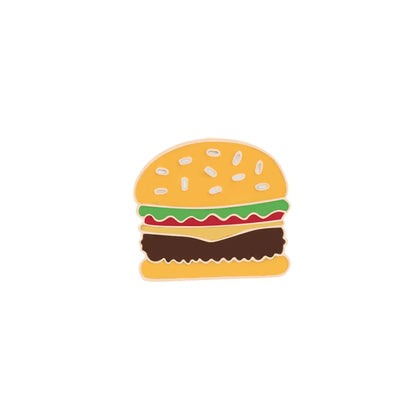 Cartoon Style Cartoon Hamburger Cat Alloy Enamel Unisex Brooches