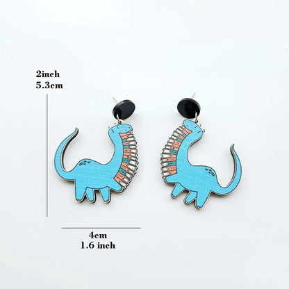 Cartoon Style Cartoon Wood Women'S Drop Earrings