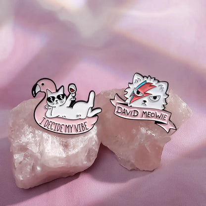 Cartoon Style Cat Alloy Stoving Varnish Unisex Brooches