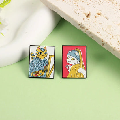 Cartoon Style Cat Alloy Unisex Brooches