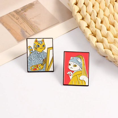 Cartoon Style Cat Alloy Unisex Brooches