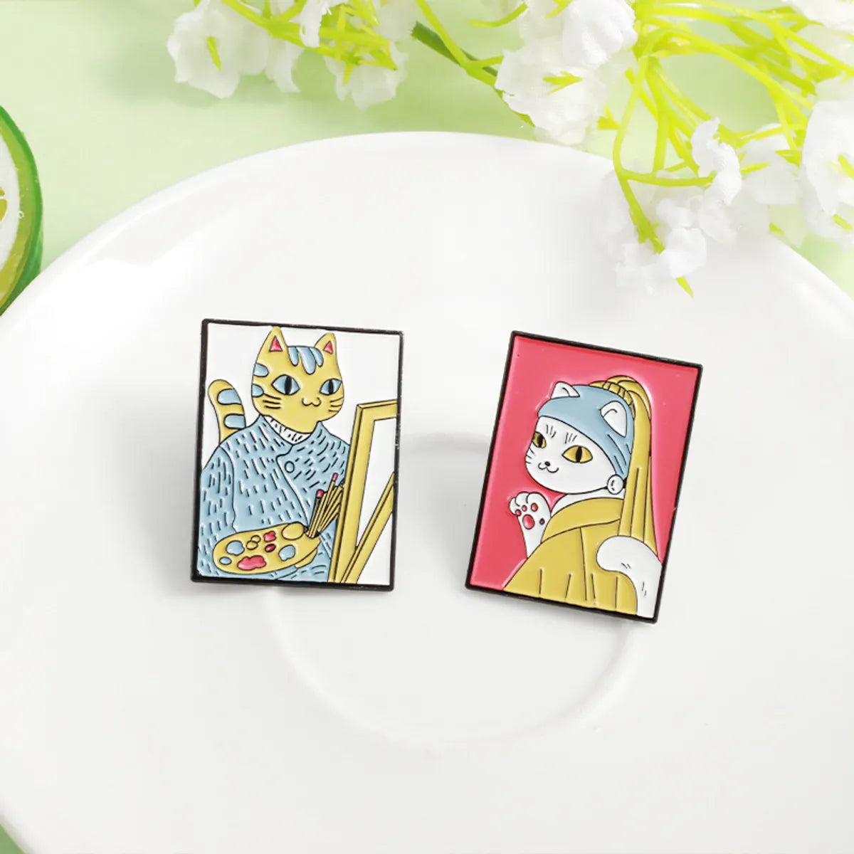 Cartoon Style Cat Alloy Unisex Brooches