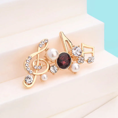 Cartoon Style Cello Flower Alloy Enamel Inlay Rhinestones Unisex Brooches