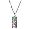 Wholesale Jewelry Cartoon Style Christmas Tree Santa Claus 304 Stainless Steel Alloy Glass Inlay Pendant Necklace