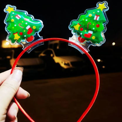 Cartoon Style Christmas Tree Snowman Plastic Hair Band 1 Piece