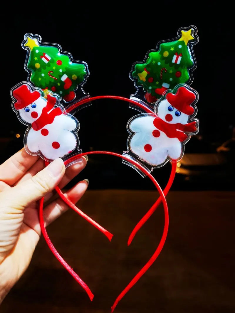 Cartoon Style Christmas Tree Snowman Plastic Hair Band 1 Piece