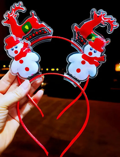 Cartoon Style Christmas Tree Snowman Plastic Hair Band 1 Piece