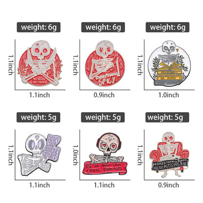 Cartoon Style Classic Style Cross Pumpkin Skull Alloy Stamping Stoving Varnish Plating Unisex Brooches