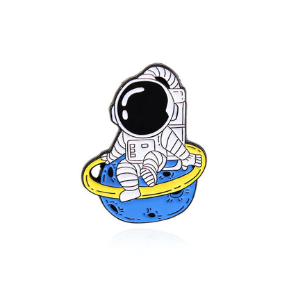 Cartoon Style Clouds Animal Astronaut Alloy Unisex Brooches