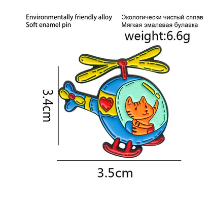 Cartoon Style Clouds Animal Astronaut Alloy Unisex Brooches