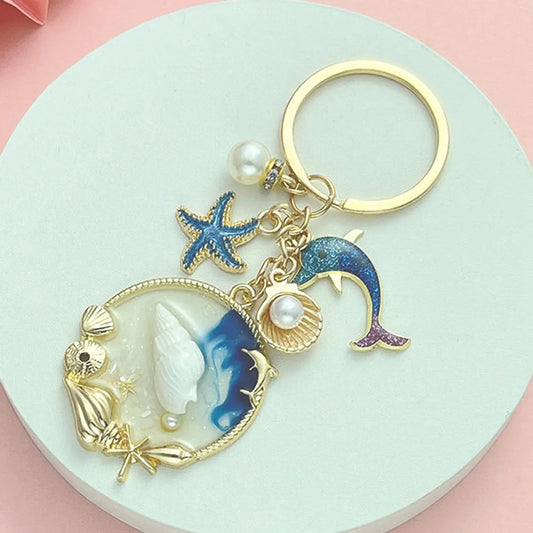 Cartoon Style Color Block Alloy Plating Keychain