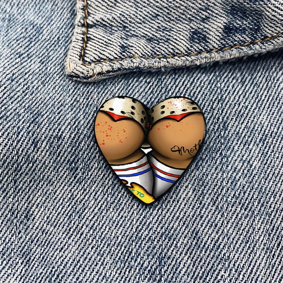 Cartoon Style Color Block Alloy Printing Unisex Brooches
