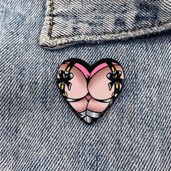Cartoon Style Color Block Alloy Printing Unisex Brooches