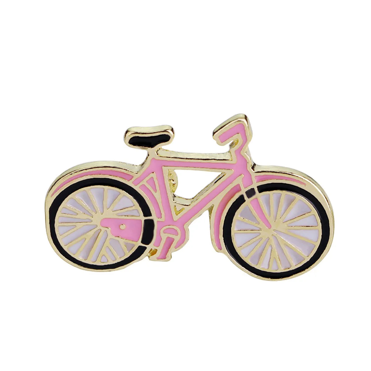 Cartoon Style Color Block Bicycle Ing Bottle Alloy Enamel Plating Kid'S Brooches