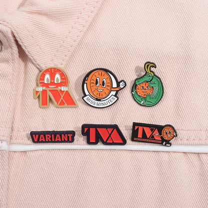 Cartoon Style Cowboy Style Letter Funny Expression Emoji Face Alloy Stamping Stoving Varnish Plating Unisex Badge Brooches Collar Pin