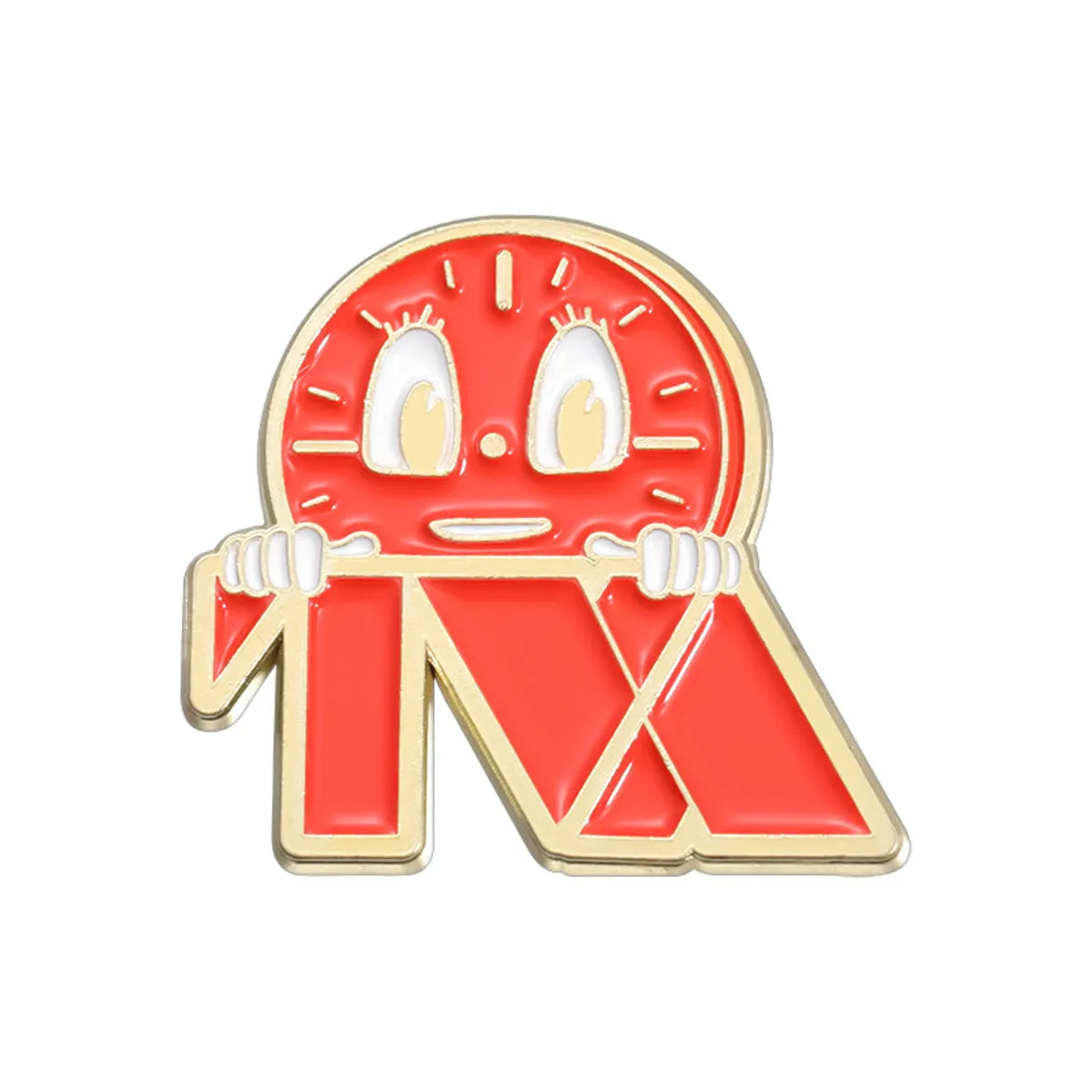 Cartoon Style Cowboy Style Letter Funny Expression Emoji Face Alloy Stamping Stoving Varnish Plating Unisex Badge Brooches Collar Pin