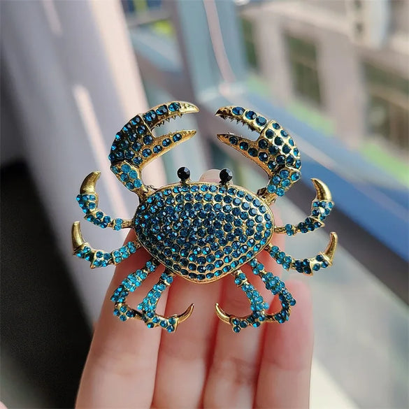 Cartoon Style Crab Alloy Plating Women'S Brooches