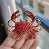 Cartoon Style Crab Alloy Plating Women'S Brooches