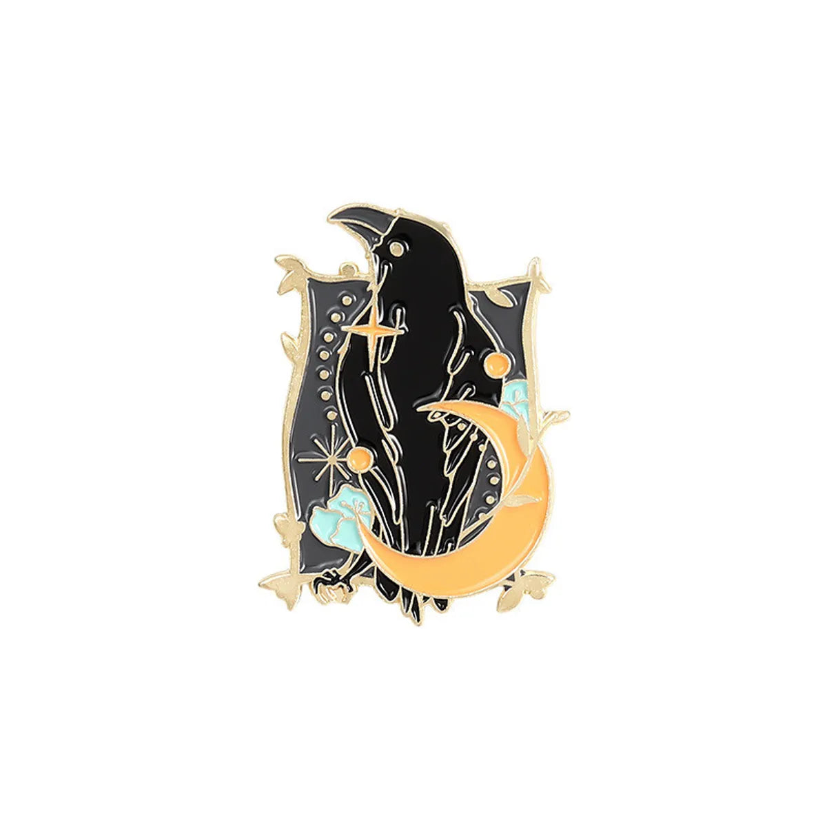 Cartoon Style Crow Bird Alloy Stamping Stoving Varnish Plating Unisex Brooches