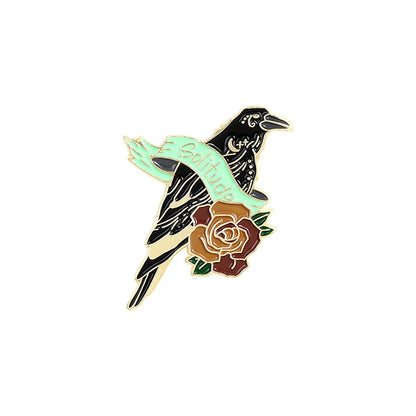 Cartoon Style Crow Bird Alloy Stamping Stoving Varnish Plating Unisex Brooches