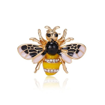 Cartoon Style Cute Animal Insect Bee Alloy Enamel Plating Inlay Rhinestones Unisex Brooches