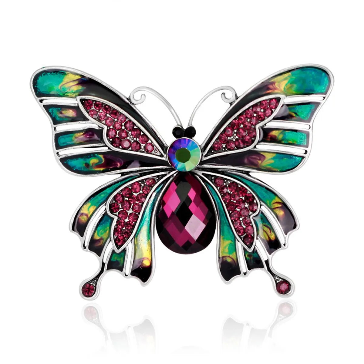 Cartoon Style Cute Animal Insect Bee Alloy Enamel Plating Inlay Rhinestones Unisex Brooches